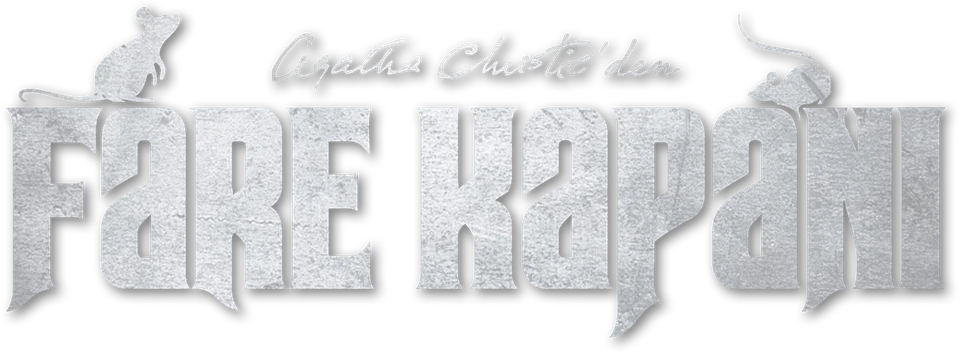 Agatha Christie’den Fare Kapanı — oyunun logosu